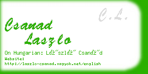 csanad laszlo business card